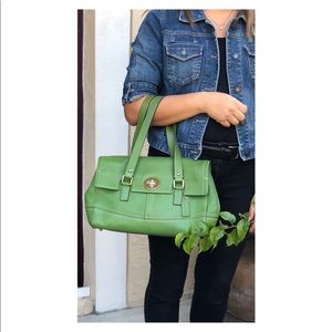 Coach Green leather handbag